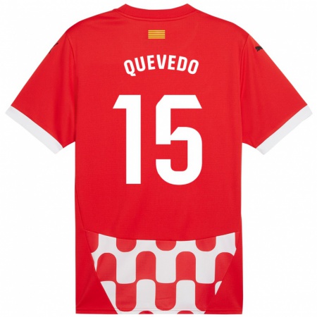 Kandiny Női Erik Quevedo #15 Piros Fehér Hazai Jersey 2024/25 Mez Póló Ing