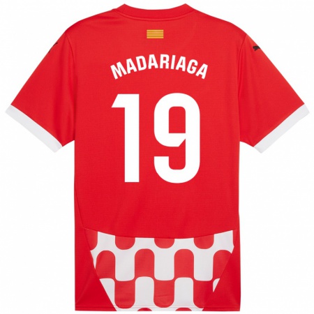 Kandiny Női Génesis Madariaga #19 Piros Fehér Hazai Jersey 2024/25 Mez Póló Ing