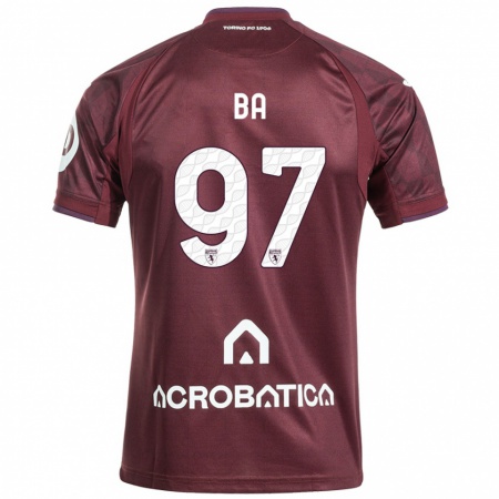 Kandiny Női El-Hadji Ba #97 Barna Fehér Hazai Jersey 2024/25 Mez Póló Ing