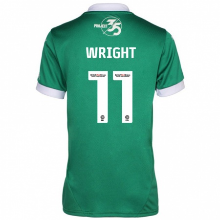 Kandiny Női Callum Wright #11 Zöld Fehér Hazai Jersey 2024/25 Mez Póló Ing