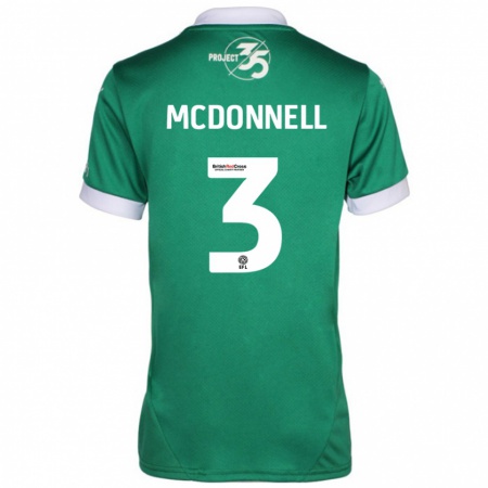 Kandiny Női Rosie Mcdonnell #3 Zöld Fehér Hazai Jersey 2024/25 Mez Póló Ing