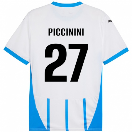 Kandiny Női Stefano Piccinini #27 Fehér Kék Idegenbeli Jersey 2024/25 Mez Póló Ing