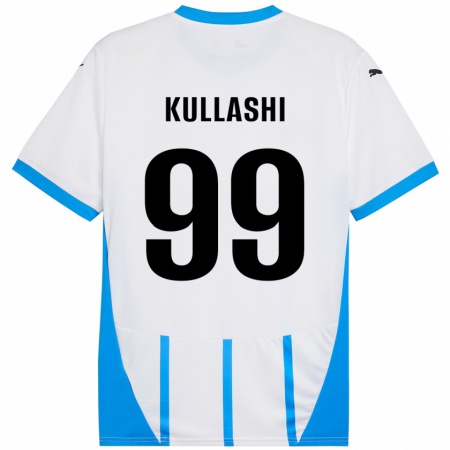 Kandiny Női Loreta Kullashi #99 Fehér Kék Idegenbeli Jersey 2024/25 Mez Póló Ing