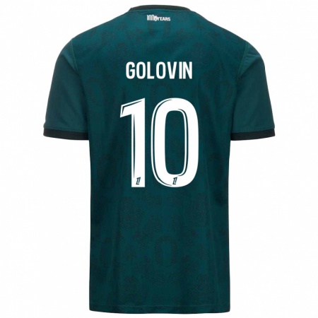 Kandiny Női Aleksandr Golovin #10 Sötétzöld Idegenbeli Jersey 2024/25 Mez Póló Ing