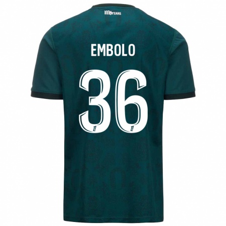 Kandiny Női Breel Embolo #36 Sötétzöld Idegenbeli Jersey 2024/25 Mez Póló Ing