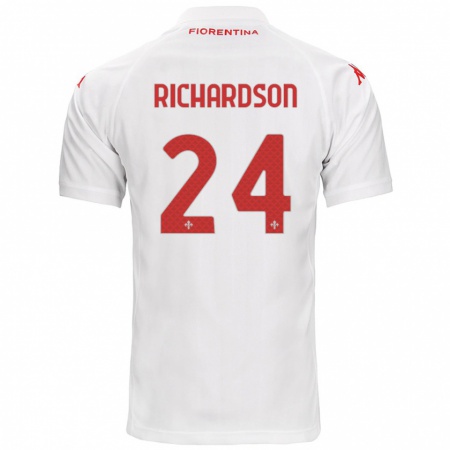 Kandiny Női Amir Richardson #24 Fehér Idegenbeli Jersey 2024/25 Mez Póló Ing