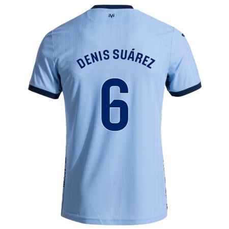 Kandiny Női Denis Suárez #6 Ég Kék Idegenbeli Jersey 2024/25 Mez Póló Ing