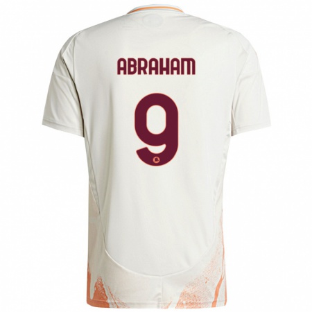 Kandiny Női Tammy Abraham #9 Krém Fehér Narancs Idegenbeli Jersey 2024/25 Mez Póló Ing