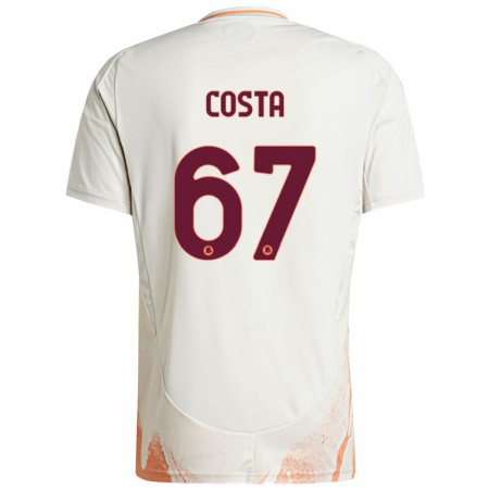 Kandiny Női João Costa #67 Krém Fehér Narancs Idegenbeli Jersey 2024/25 Mez Póló Ing