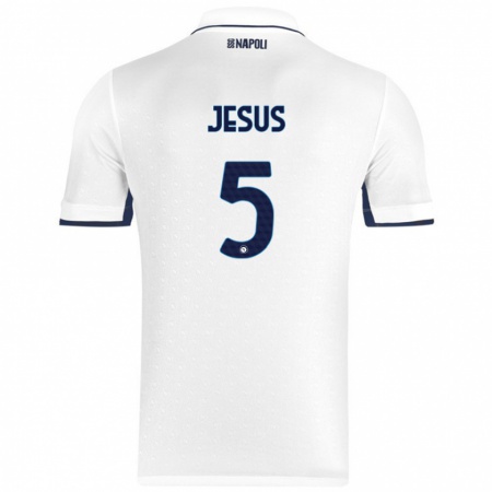 Kandiny Női Juan Jesus #5 Fehér Royal Blue Idegenbeli Jersey 2024/25 Mez Póló Ing