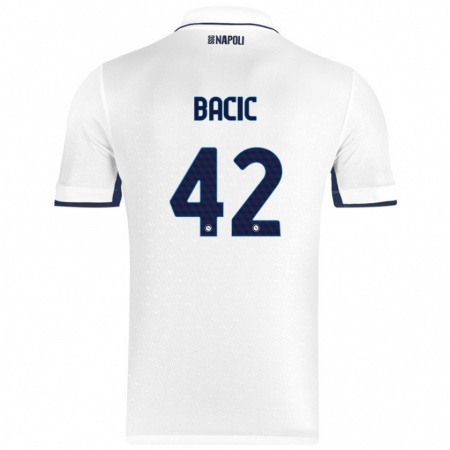 Kandiny Női Doris Bačić #42 Fehér Royal Blue Idegenbeli Jersey 2024/25 Mez Póló Ing