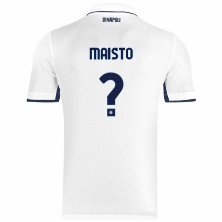 Kandiny Női Antonio Maisto #0 Fehér Royal Blue Idegenbeli Jersey 2024/25 Mez Póló Ing