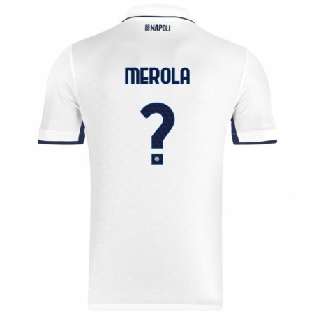 Kandiny Női Marco Merola #0 Fehér Royal Blue Idegenbeli Jersey 2024/25 Mez Póló Ing