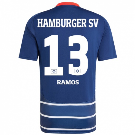 Kandiny Női Guilherme Ramos #13 Sötétkék Idegenbeli Jersey 2024/25 Mez Póló Ing