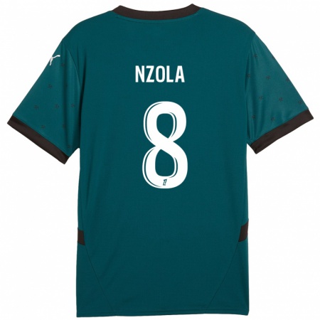 Kandiny Női M'bala Nzola #8 Sötétzöld Idegenbeli Jersey 2024/25 Mez Póló Ing