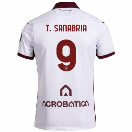 Kandiny Női Antonio Sanabria #9 Fehér Barna Idegenbeli Jersey 2024/25 Mez Póló Ing