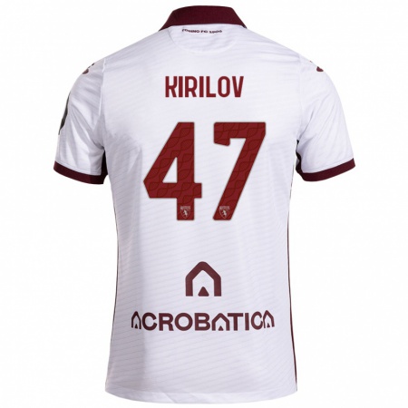 Kandiny Női Martin Kirilov #47 Fehér Barna Idegenbeli Jersey 2024/25 Mez Póló Ing