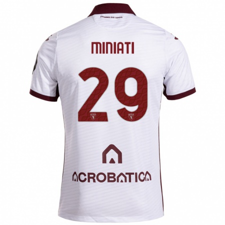 Kandiny Női Elisa Miniati #29 Fehér Barna Idegenbeli Jersey 2024/25 Mez Póló Ing