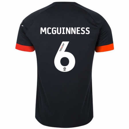 Kandiny Női Mark Mcguinness #6 Fekete Narancs Idegenbeli Jersey 2024/25 Mez Póló Ing