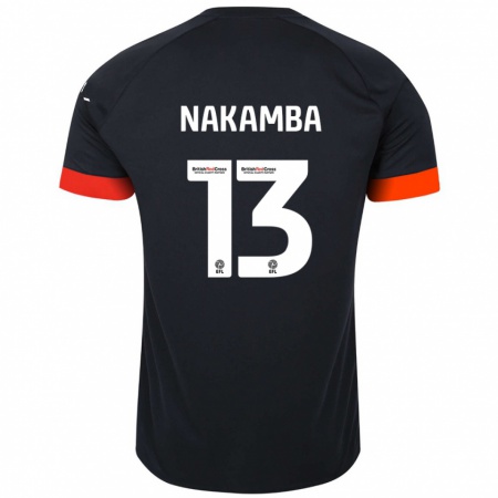 Kandiny Női Marvelous Nakamba #13 Fekete Narancs Idegenbeli Jersey 2024/25 Mez Póló Ing