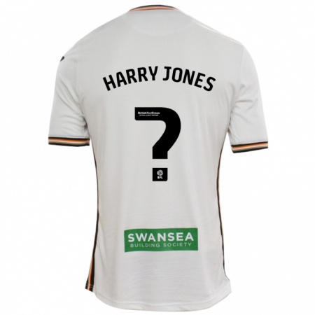 Kandiny Gyermek Harry Jones #0 Fehér Hazai Jersey 2024/25 Mez Póló Ing