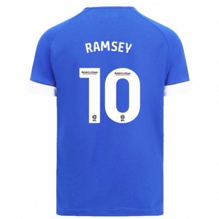 Kandiny Gyermek Aaron Ramsey #10 Égszínkék Hazai Jersey 2024/25 Mez Póló Ing