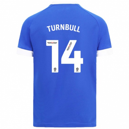 Kandiny Gyermek David Turnbull #14 Égszínkék Hazai Jersey 2024/25 Mez Póló Ing