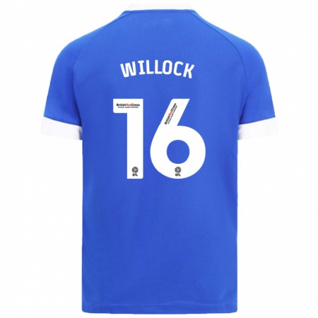 Kandiny Gyermek Chris Willock #16 Égszínkék Hazai Jersey 2024/25 Mez Póló Ing