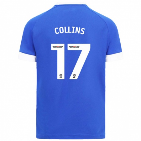 Kandiny Gyermek Jamilu Collins #17 Égszínkék Hazai Jersey 2024/25 Mez Póló Ing