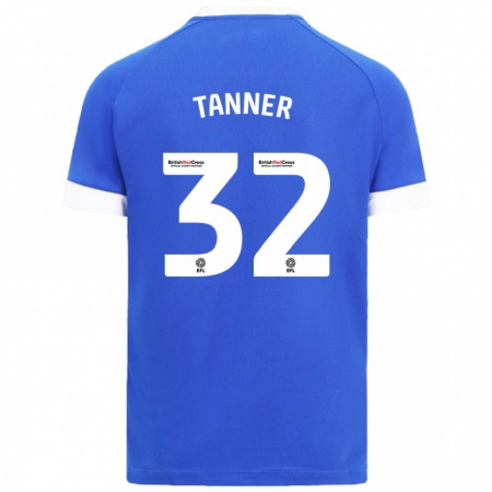 Kandiny Gyermek Ollie Tanner #32 Égszínkék Hazai Jersey 2024/25 Mez Póló Ing