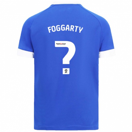 Kandiny Gyermek Corey Foggarty #0 Égszínkék Hazai Jersey 2024/25 Mez Póló Ing