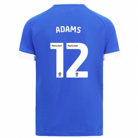 Kandiny Gyermek Kelly Adams #12 Égszínkék Hazai Jersey 2024/25 Mez Póló Ing