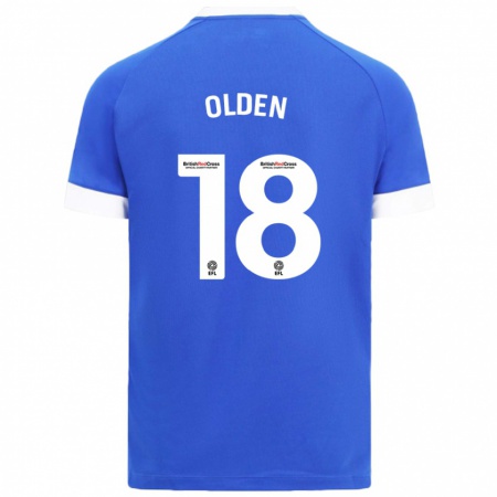 Kandiny Gyermek Mackenzie Olden #18 Égszínkék Hazai Jersey 2024/25 Mez Póló Ing