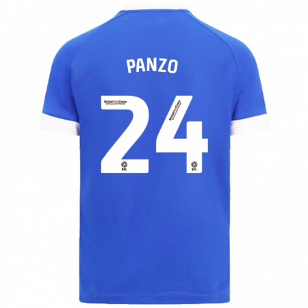 Kandiny Gyermek Jonathan Panzo #24 Égszínkék Hazai Jersey 2024/25 Mez Póló Ing