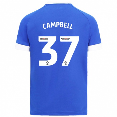 Kandiny Gyermek Vontae Daley-Campbell #37 Égszínkék Hazai Jersey 2024/25 Mez Póló Ing