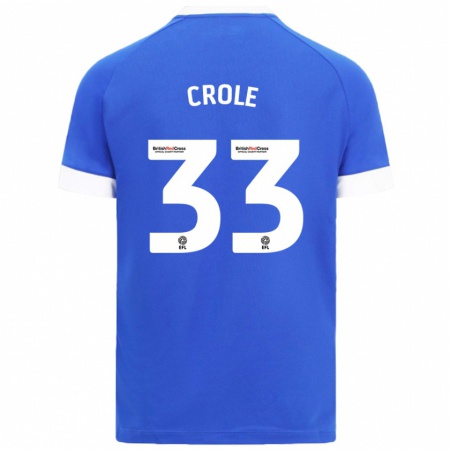 Kandiny Gyermek James Crole #33 Égszínkék Hazai Jersey 2024/25 Mez Póló Ing