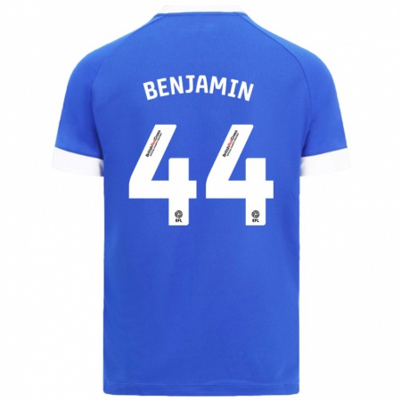 Kandiny Gyermek Xavier Benjamin #44 Égszínkék Hazai Jersey 2024/25 Mez Póló Ing