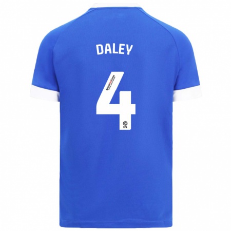 Kandiny Gyermek Hannah Daley #4 Égszínkék Hazai Jersey 2024/25 Mez Póló Ing