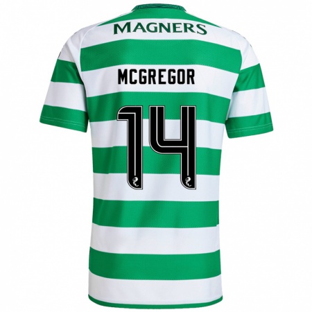 Kandiny Gyermek Shannon Mcgregor #14 Zöld Fehér Hazai Jersey 2024/25 Mez Póló Ing