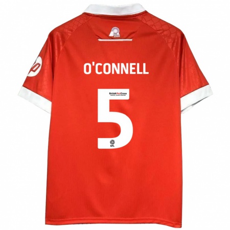 Kandiny Gyermek Eoghan O'connell #5 Piros Fehér Hazai Jersey 2024/25 Mez Póló Ing