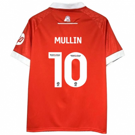 Kandiny Gyermek Paul Mullin #10 Piros Fehér Hazai Jersey 2024/25 Mez Póló Ing