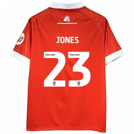 Kandiny Gyermek Ruby Jones #23 Piros Fehér Hazai Jersey 2024/25 Mez Póló Ing