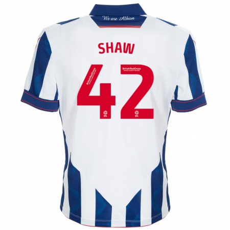 Kandiny Gyermek Josh Shaw #42 Fehér Sötétkék Hazai Jersey 2024/25 Mez Póló Ing