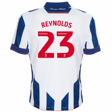 Kandiny Gyermek Taylor Reynolds #23 Fehér Sötétkék Hazai Jersey 2024/25 Mez Póló Ing