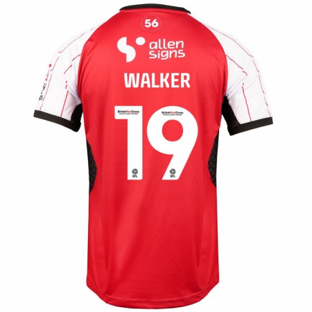 Kandiny Gyermek Tyler Walker #19 Fehér Hazai Jersey 2024/25 Mez Póló Ing