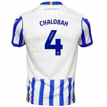 Kandiny Gyermek Nathaniel Chalobah #4 Kék Fehér Hazai Jersey 2024/25 Mez Póló Ing