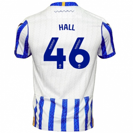 Kandiny Gyermek Jack Hall #46 Kék Fehér Hazai Jersey 2024/25 Mez Póló Ing