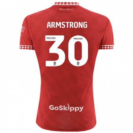 Kandiny Gyermek Sinclair Armstrong #30 Piros Hazai Jersey 2024/25 Mez Póló Ing