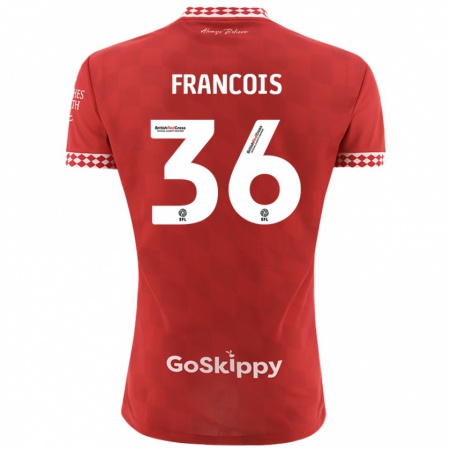 Kandiny Gyermek Marlee Francois #36 Piros Hazai Jersey 2024/25 Mez Póló Ing