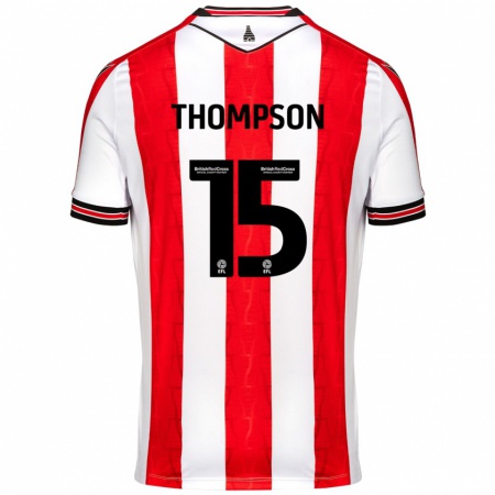 Kandiny Gyermek Jordan Thompson #15 Piros Fehér Hazai Jersey 2024/25 Mez Póló Ing